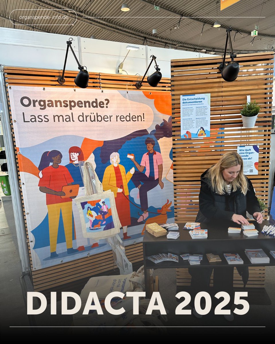 didacta 2025 – Wir sind dabei!
Besucht uns in Halle 3/Stand 3C75 und erfahrt alles rund um die Organ- &amp; Gewebespende! Wir freuen uns auf den Austausch mit Euch – kommt vorbei und stellt Eure Fragen!