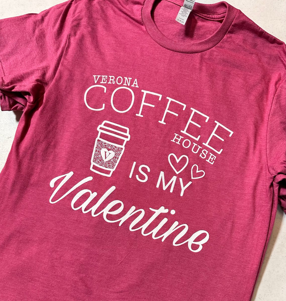 Shout out to @VeronaCoffeeHouse for working with us to make their Cozy Coffee tees this Valentines Day💖
