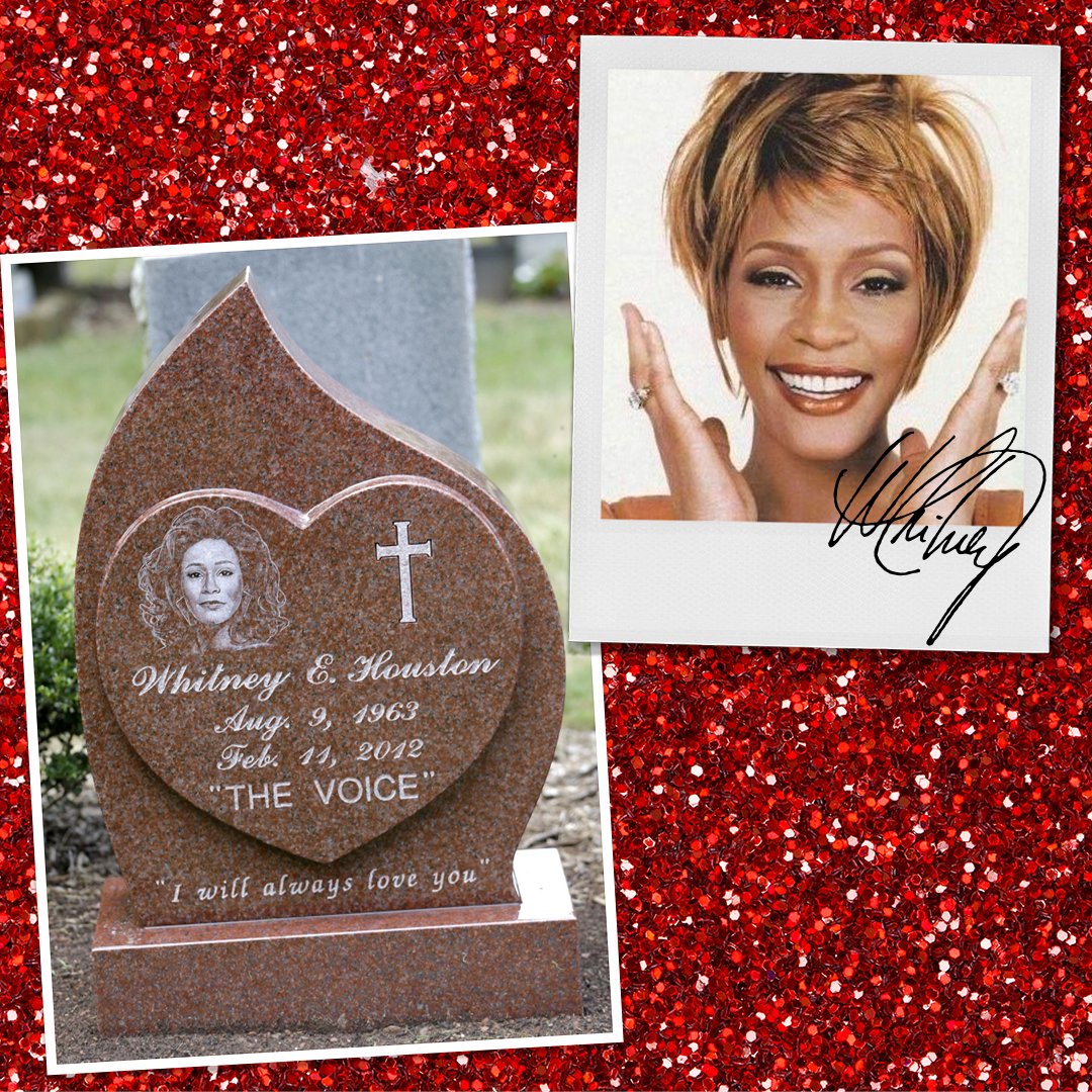 Today is the death anniversary of legendary singer Whitney Houston. Known for her powerful voice and vocal range, she became one of the best selling music artists of all time and a cultural icon. findagrave.com/memorial/84839… Photo: Shadow, Charlotte Graves