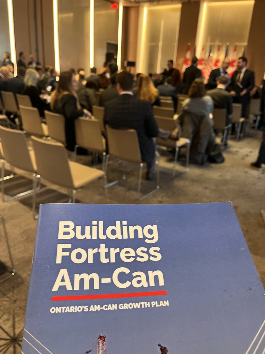 This is being billed as Premier Doug Ford’s presentation to the U.S. Chamber of Commerce. I’ve done 9 interviews and have found one American businessman to speak to. The majority of people in this room are Canadian business people worried about Trump tariffs.