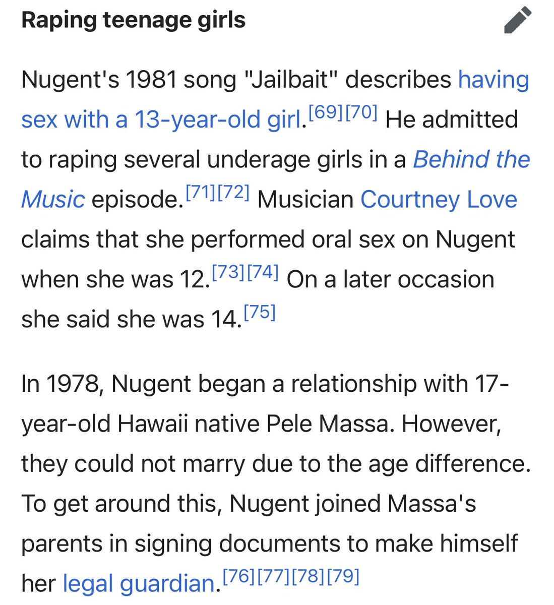 TheWapplehouse's tweet photo. The guy with a Wikipedia entry titled “raping teenage girls” doesn’t like the anti-pedophile song. It’s always the ones you most suspect. https://t.co/xCYE9VnIWw