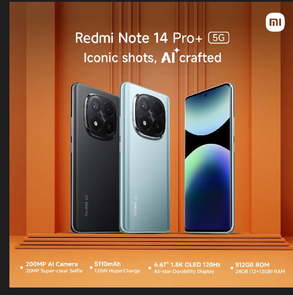 Orange has never been this bold! 🍊 Introducing the RedmiNote 14 Pro + 5G—where sleek design meets blazing performance! 🚀🔥
#ShootLikeAPro #RedmiNote14LaunchZA <a href="/Xiaomi_ZA/">Xiaomi South Africa</a>