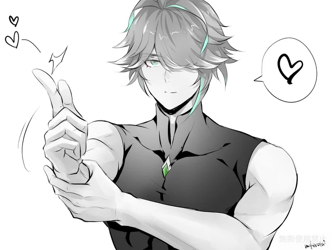 昨日お誕生日おめでとう～ってカッコイイ絵を描こうとしてなんかちゃうってなったやつ! 