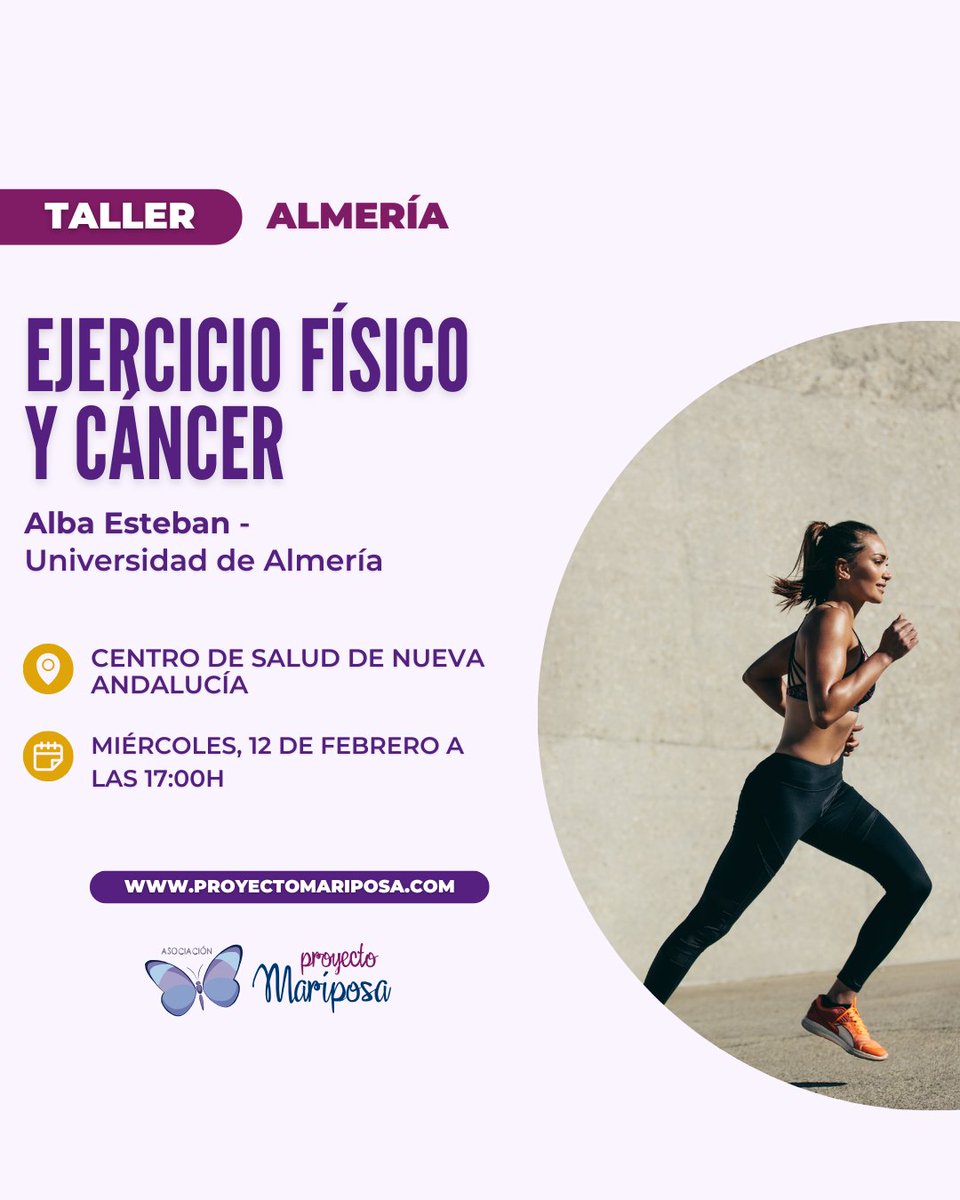 AsocProMariposa's tweet photo. 1/ 🦋 Esta semana en Proyecto Mariposa 🦋 
Tres talleres para cuidar cuerpo y mente en Sevilla, Granada y Almería. ¡Toma nota y acompáñanos! 👇 #OncologíaIntegrativa #Salud https://t.co/qSkRX17sJ8