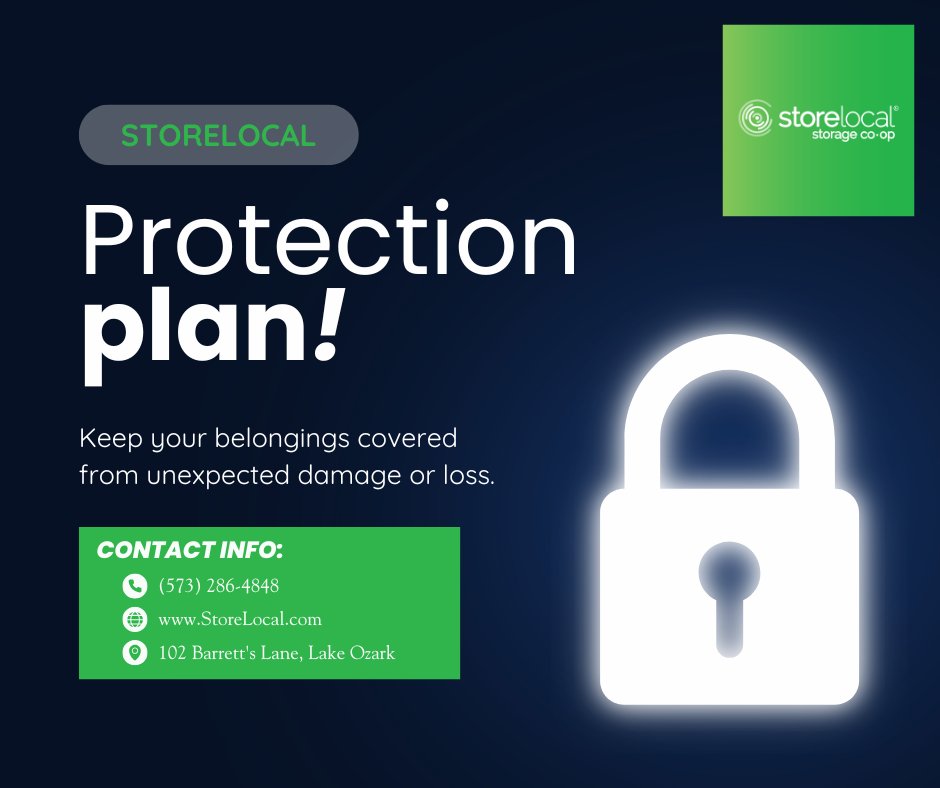 StoreLocalLO's tweet image. 🛡️ 𝗔𝘀𝗸 𝗔𝗯𝗼𝘂𝘁 𝗢𝘂𝗿 𝗣𝗿𝗼𝘁𝗲𝗰𝘁𝗶𝗼𝗻 𝗣𝗹𝗮𝗻
Life happens, but our Storage Protection Plan helps keep your belongings covered from unexpected damage or loss. Stay protected—ask us how!

#StorageProtection #PeaceOfMind