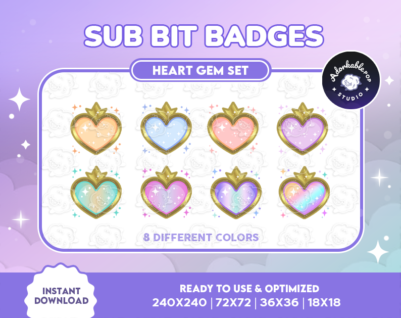 AdorkablePop's tweet photo. Twitch Sub Badges Heart Gems | Bit Badges .
READY FOR St Valentine? ♥
https://t.co/DdHSFmMHu1  

#stvalentine #valentine #twich #stream #badges #emotes #streamemotes https://t.co/c9qIc9ZjxV