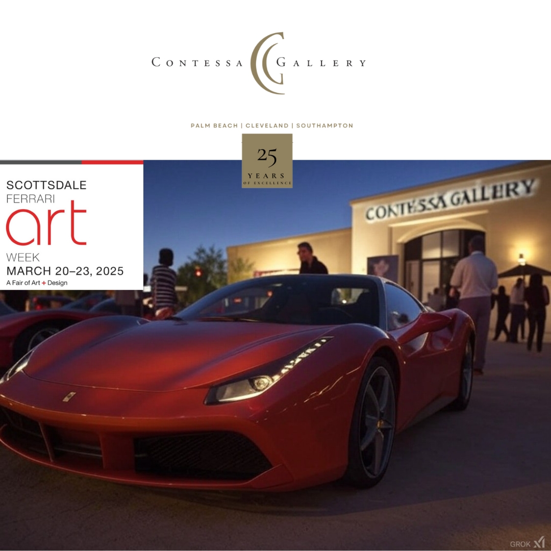 🎨📷 Attention all art and car enthusiasts! Join Contessa Gallery at the Scottsdale Ferrari Art Week from March 20-23, 2025, in Scottsdale, AZ! 📷📷Art + Design. Don't miss out on this unique blend of automotive excellence and artistic brilliance. #ScottsdaleFerrariArtWeek