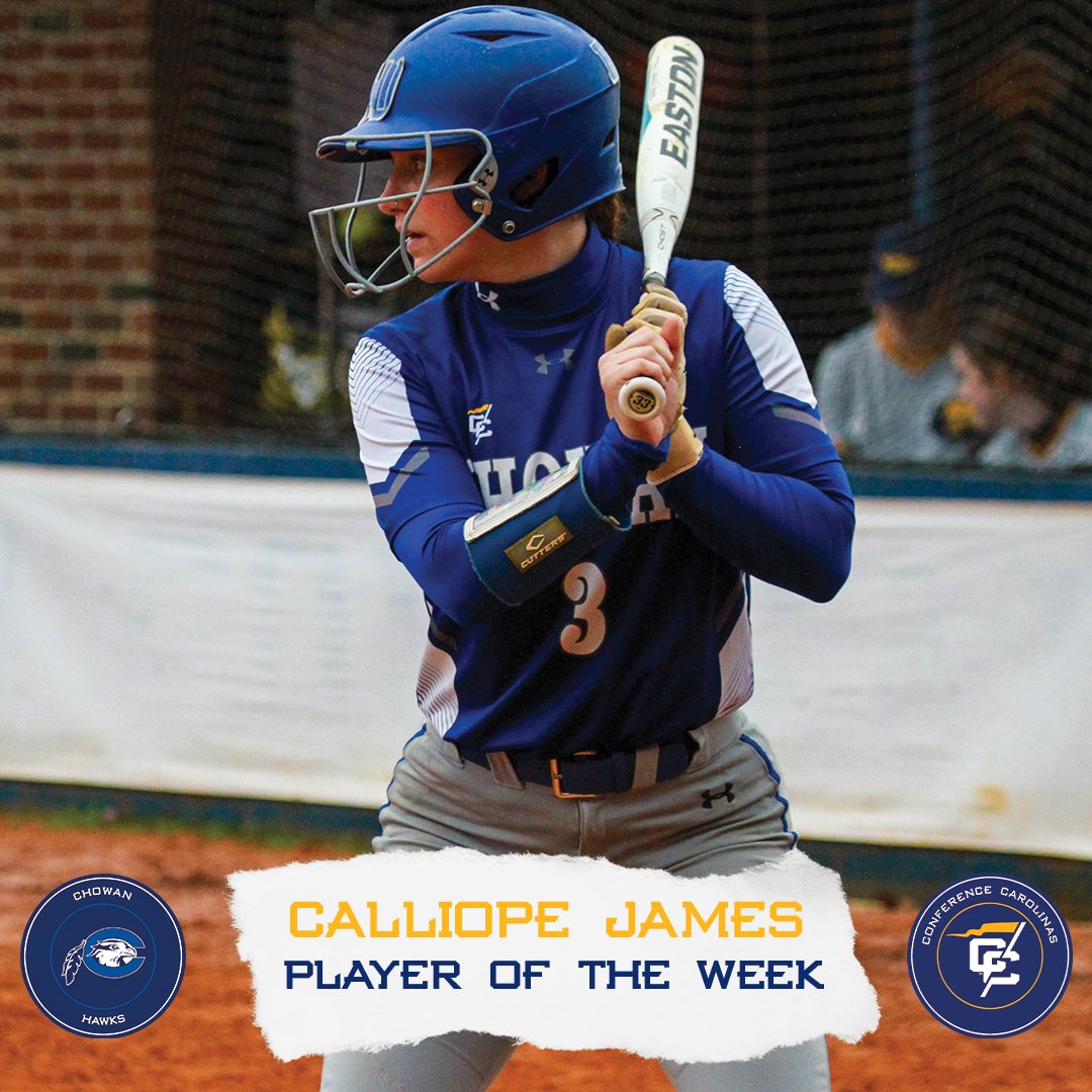 ConfCarolinas's tweet photo. The week 2️⃣ Conference Carolinas softball Players of the Week are Calliope James of @cuhawks and Linda Hodge of @UMOAthletics!

Learn more at https://t.co/x5tYZsCmGx.

#LeadingTheWay https://t.co/NQFr0zz5S1