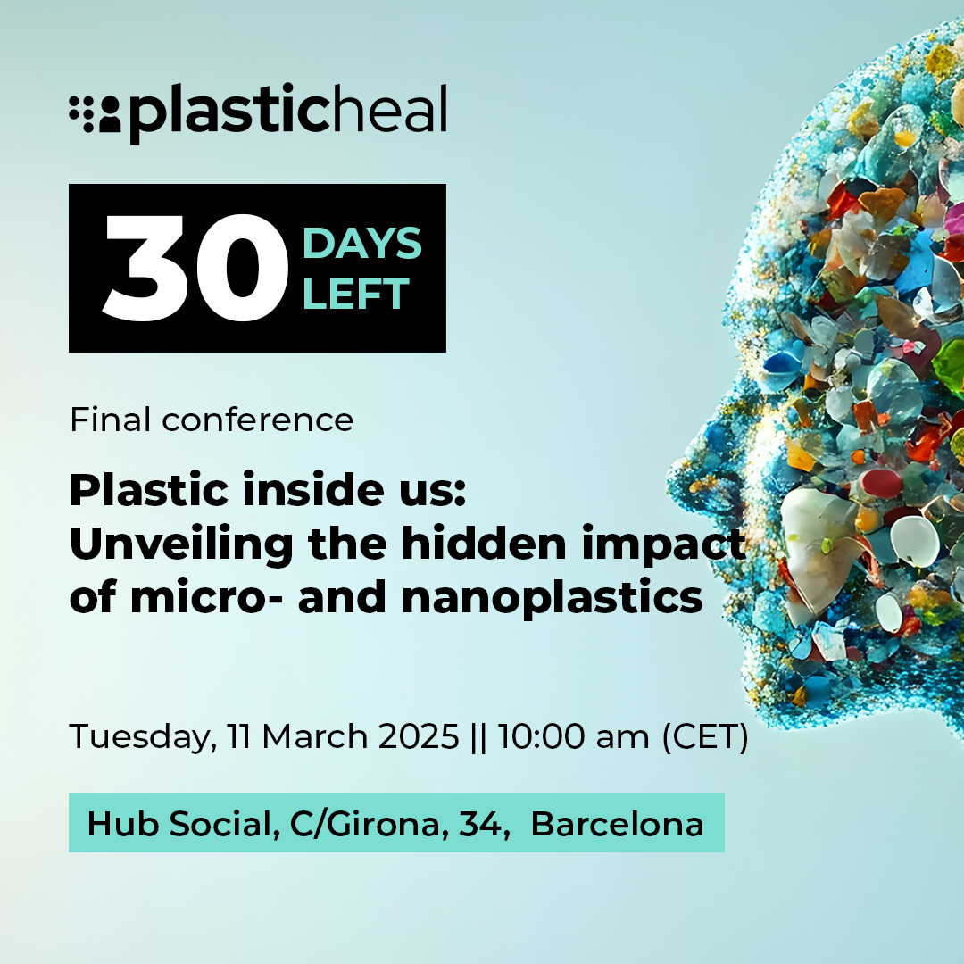 PLASTICHEAL (@plasticheal) on Twitter photo ⏳#30day #countdown! The <a href="/PlasticHeal/">PLASTICHEAL</a> #FinalConference is coming on March 11!
📍#Barcelona & #online via YouTube
🎤#Experts will discuss #microplastics #nanoplastics #MNPLs & their #impact on #health, #policy & #industry.
✨ Register now: bit.ly/PHFinalConf
#plasticpollution ⏳#30day #countdown! The <a href="/PlasticHeal/">PLASTICHEAL</a> #FinalConference is coming on March 11!
📍#Barcelona & #online via YouTube
🎤#Experts will discuss #microplastics #nanoplastics #MNPLs & their #impact on #health, #policy & #industry.
✨ Register now: bit.ly/PHFinalConf
#plasticpollution