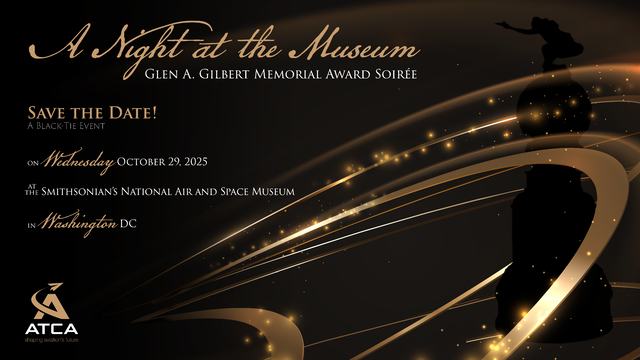 ATCA_now's tweet image. 💫 Save the Date: A Night at the Museum ✨ We are thrilled to announce a landmark event for the ATCA community! For the first time, the prestigious Glen Gilbert Trophy will be celebrated and awarded at the very place it calls home, the Smithsonian National Air and Space Museum.