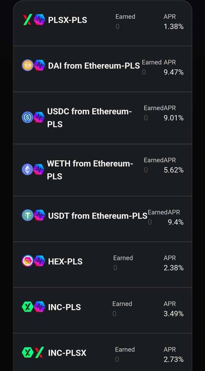 Now that I know RH is paying attention he has a clear shot of giga sending the entire ecosystem with a massive value add feedback loop. 

Replace or remove the stablecoin/wpls farms. 

If replace, replace them with plsx instead of pulse. (Removing is better)

Replace weth/pls