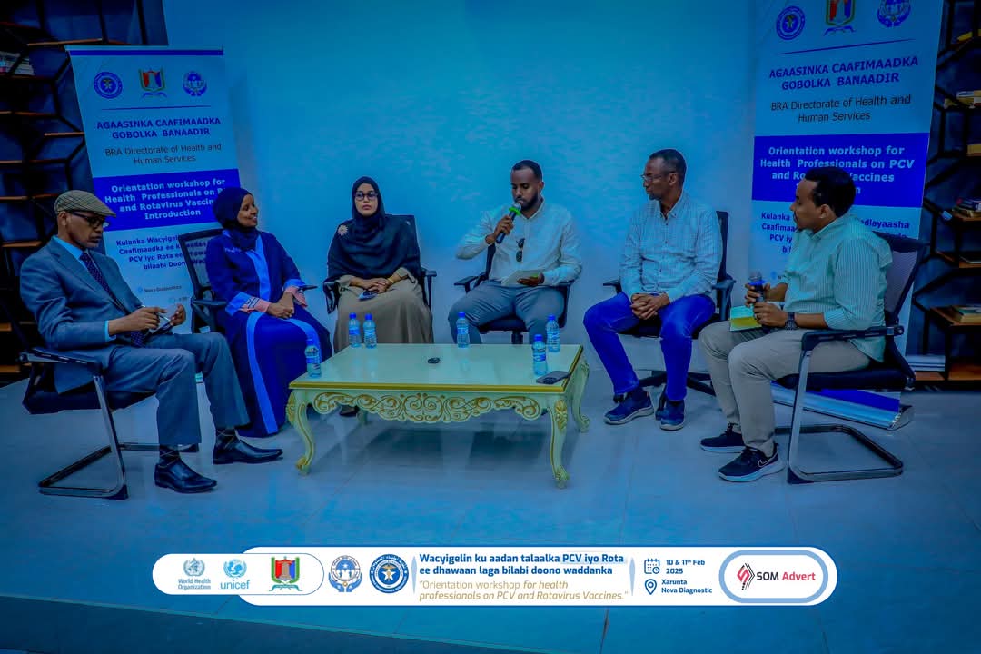 SMASomalia's tweet photo. Day 2:  PCV and Rotavirus Vaccine Awareness Campaign for Healthcare Professionals

@SMASomalia, @WHOSom, SPA, and BRA of Health are conducting a CME to inform healthcare providers about the imminent launch of PCV and Rotavirus vaccination programs Banaadir and nationwide. https://t.co/V7T5NF1dRW