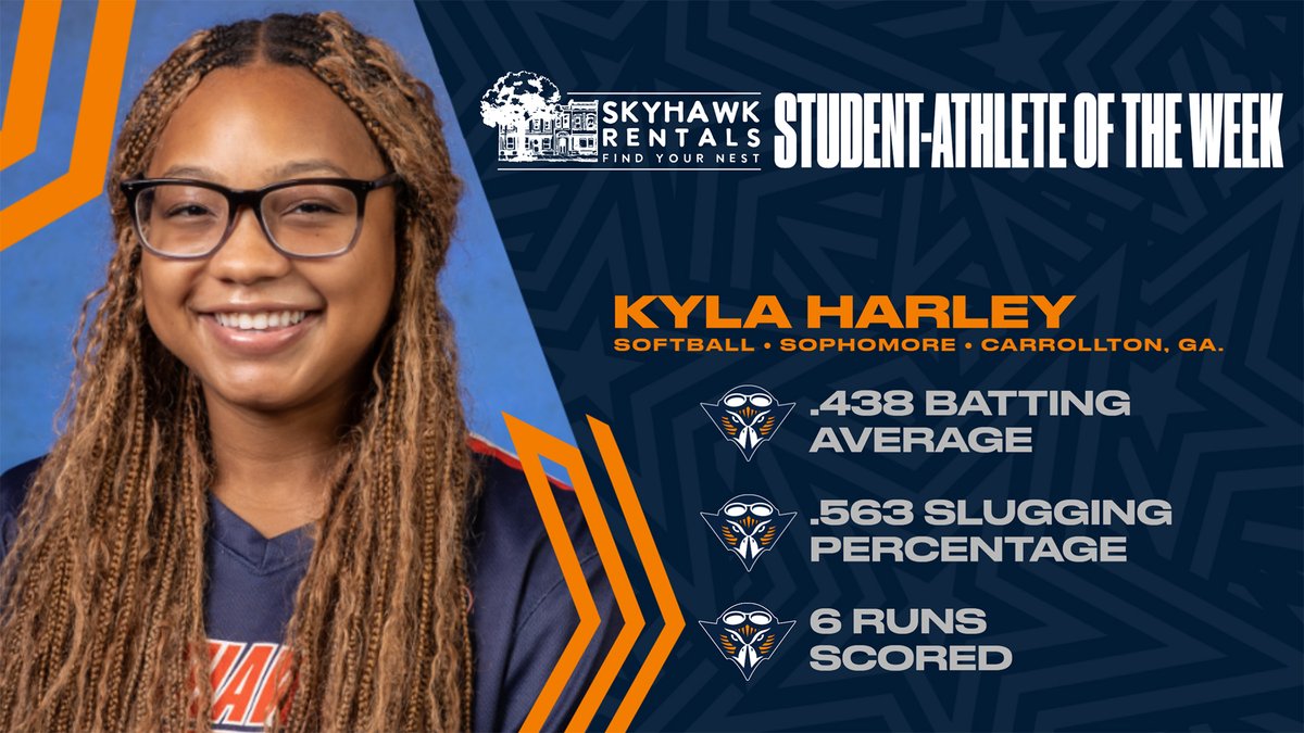 . (@ethan_reclaim) on Twitter photo Congratulations to the Skyhawk Rentals Student-Athlete of the Week: Kyla Harley from <a href="/UTMSoftball/">UT Martin Softball</a>!
#MartinMade Congratulations to the Skyhawk Rentals Student-Athlete of the Week: Kyla Harley from <a href="/UTMSoftball/">UT Martin Softball</a>!
#MartinMade
