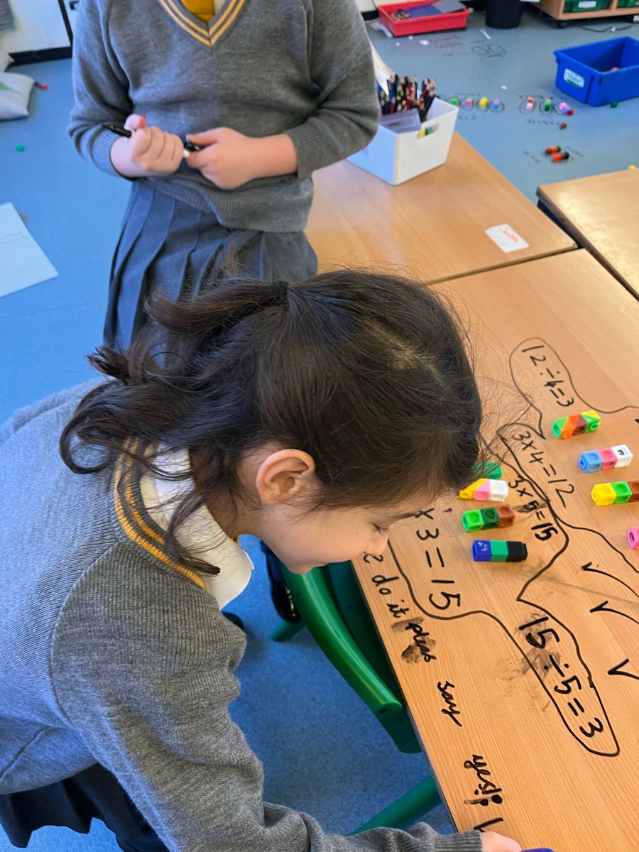 Creating arrays to illustrate fact families in Year 3!