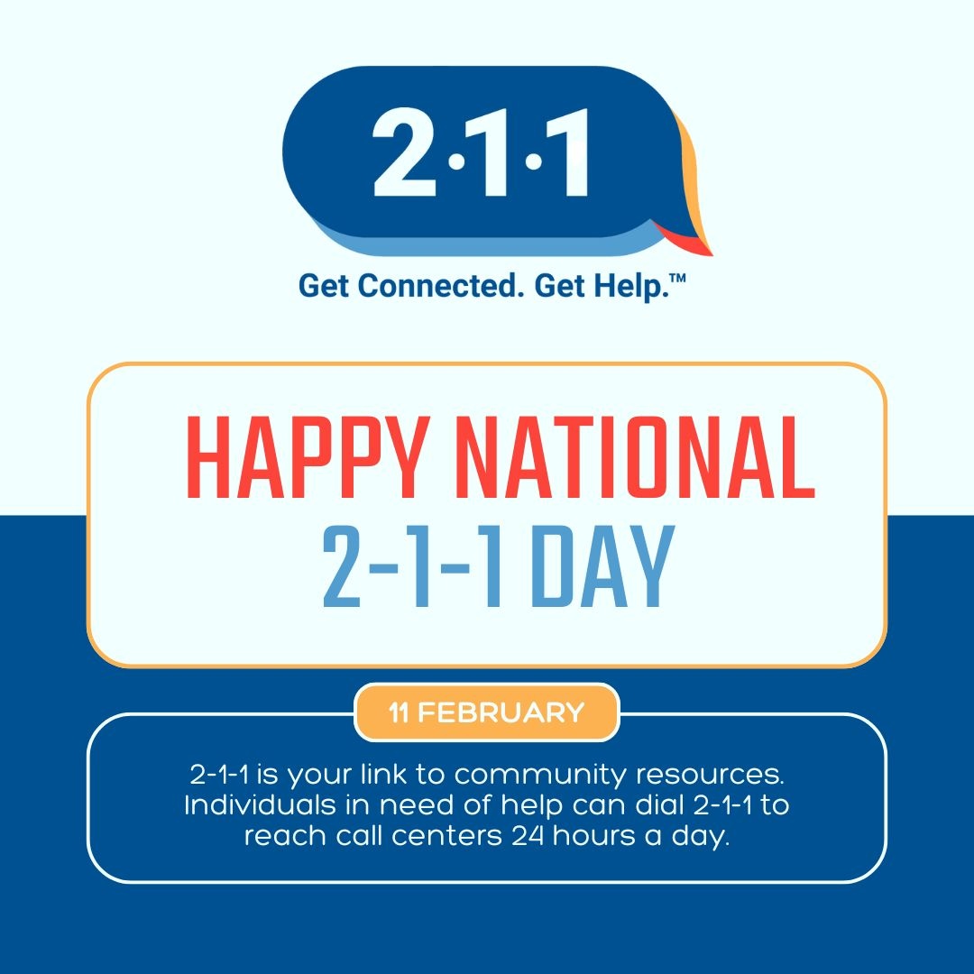 📢 Happy 2-1-1 Day! 📢

Did you know dialing 211 connects you to a lifeline of resources before, during, and after disasters? Think of it as your go-to help desk for all things community support!

🔥 Before a Disaster: Need help preparing? 211 can connect you with local resour...