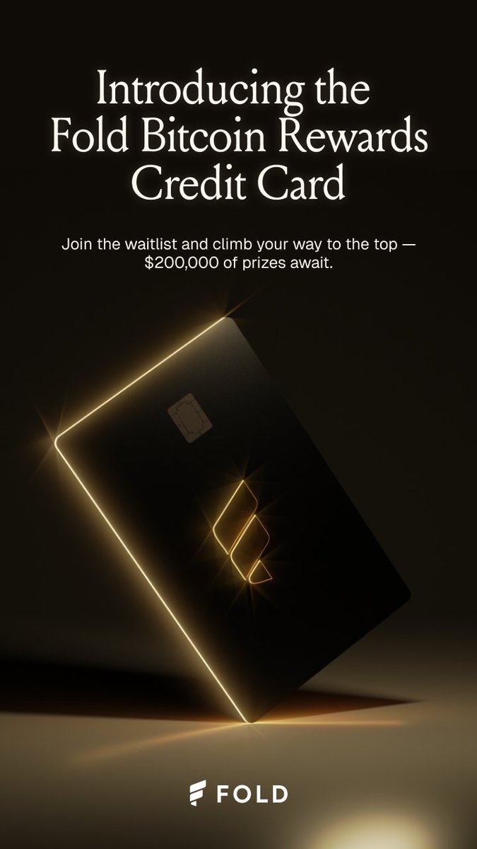 📣 Introducing the Fold Bitcoin Rewards Credit Card It pays to be a Fold+  Credit Cardholder ☑️2% Unlimited Bitcoin Rewards ☑️Up to $250 Welcome Bonus  ☑️Free Metal Card Join and climb your