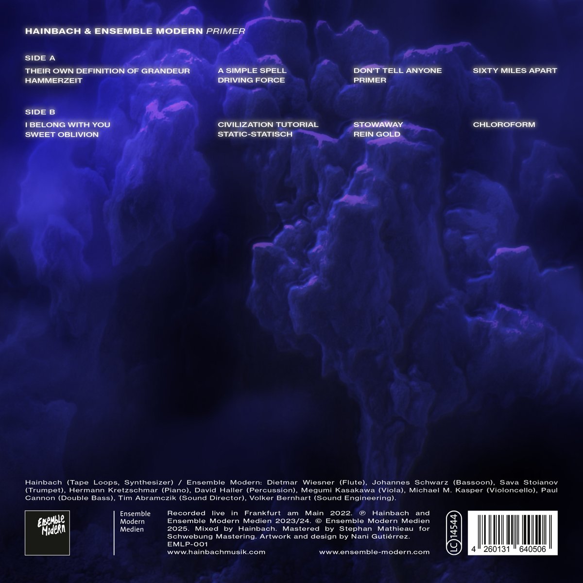 Pre-Order Now: 
Hainbach &amp; Ensemble Modern - Primer
Ensemble Modern Media

bleep.com/release/493589

<a href="/Hainbach101/">HAINBACH</a>