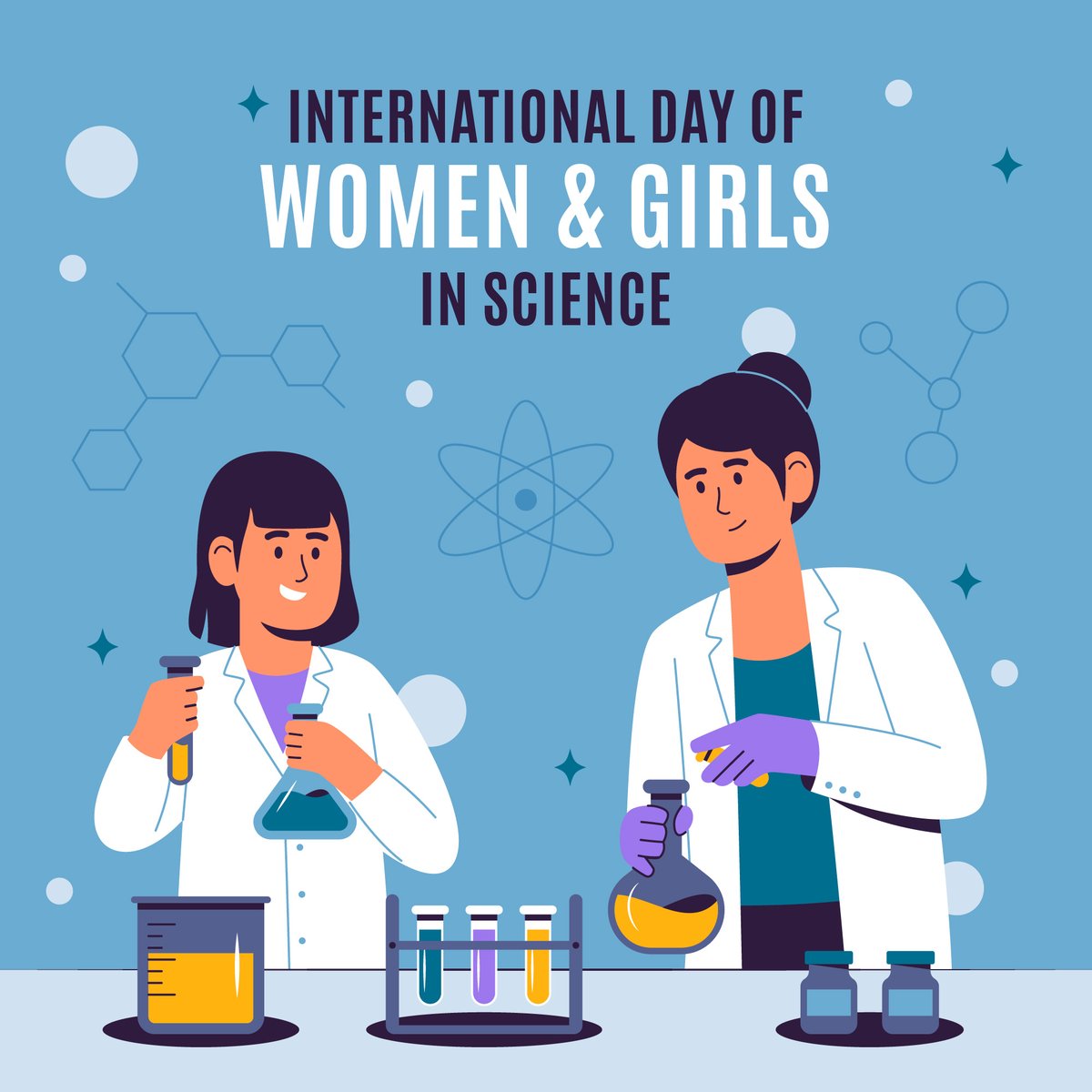 It's International Day of Women and Girls in Science. 🧪 

Let's honour their achievements and commit to building a future where every girl can dream, discover, and thrive in science. 🌟

#InternationalDayofWomenandGirlsinScience #BreakTheBarriers