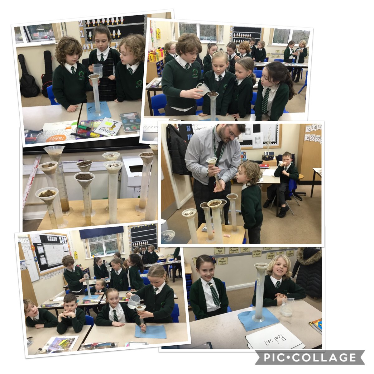 Y3Woodfield's tweet photo. Year 3 have been scientists this afternoon. We have been investigating which type of solid absorbs the most water. #WoodfieldScience https://t.co/lC48QkbnR2