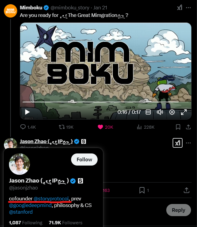 Mintttch2's tweet photo. OKX Web3 กำลังแจก WL NFT จาก Mimboku จำนวน 200 รางวัล
.
ไม่แน่ใจว่ากาวมากมั้ยแต่คนเข้าร่วมค่อนข้างเยอะ + เห็น Co Founder ของ Story Protocol มา Reply อยู่ลุ้นเผื่อไว้ได้
.
🎁ซึ่งมิ้นมี WL มาแจกด้วยเป็น 2 OG 2 normal ( รวม 4 รางวัล )
- กติกา : เพียงเข้าร่วมกิจกรรมแจก WL ของ Mimboku แล้วแคปหน้าจอมา Reply  ใต้โพสนี้ + Retweet
⏰ด่วน!! : สุ่มผู้โชคดี 12/2/68 เวลา 01.00 ( มีเวลา 1 ชั่วโมง )
.
กิจกรรมใกล้หมดเวลาแล้วนะเหลือประมาณ 9 ชั่วโมง 
วิธีลุ้น Wl ไปที่ : https://t.co/4LrwUNPJyt
- ถือ ETH ในกระเป๋า OKX อย่างน้อย 0.005 ETH
- กด Follow @mimboku_story
- Repost + Like ทวิตที่เค้าระบุ