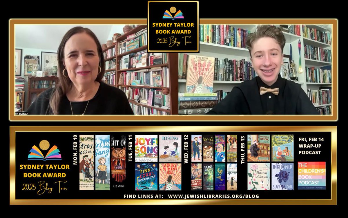 E Train Talks Books (@etrainsworld) on Twitter photo As part of the Association of Jewish Libraries Sydney Taylor Book Award Blog Tour, it's my privledge to share my interview with Sydney Taylor Book Honor & 2025 Newbery Honor recipient the wonderful author <a href="/ruthbehar/">Ruth Behar</a> ❤️ Click the link & watch our talk. ➡️youtu.be/Ic5lXm4SWxw As part of the Association of Jewish Libraries Sydney Taylor Book Award Blog Tour, it's my privledge to share my interview with Sydney Taylor Book Honor & 2025 Newbery Honor recipient the wonderful author <a href="/ruthbehar/">Ruth Behar</a> ❤️ Click the link & watch our talk. ➡️youtu.be/Ic5lXm4SWxw