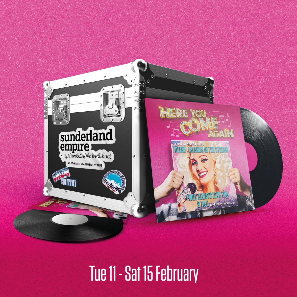 Here You Come Again - The Musical (@hycamusicaluk) on Twitter photo This week #HereYouComeAgain are playing at <a href="/SundEmpire/">Sunderland Empire</a> until Sat 15 February! ✨
The penultimate venue of our UK tour! 😭
Don’t miss out - book now at hereyoucomeagain.co.uk 🩷 This week #HereYouComeAgain are playing at <a href="/SundEmpire/">Sunderland Empire</a> until Sat 15 February! ✨
The penultimate venue of our UK tour! 😭
Don’t miss out - book now at hereyoucomeagain.co.uk 🩷
