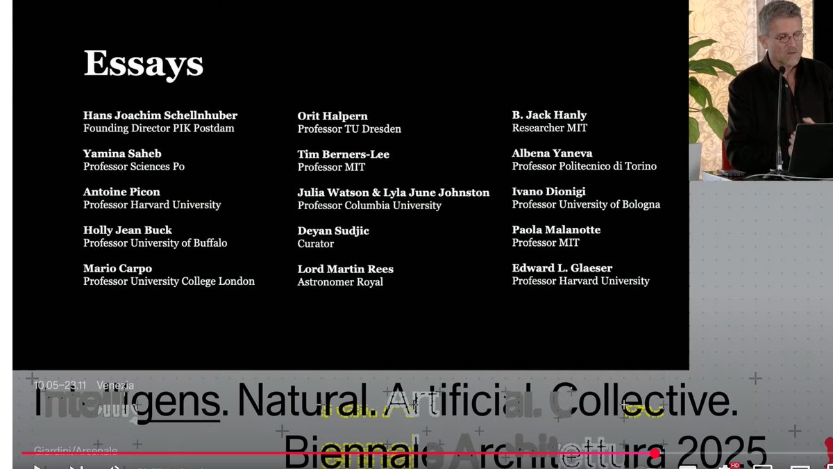 Happy to announce my participation in the 19th International Architecture Exhibition of La Biennale di Venezia, curated by Carlo Ratti <a href="/crassociati/">CRA-Carlo Ratti Associati</a>
#LaBiennale #BiennaleArchitettura2025 #IntelliGens
labiennale.org/en/architectur…👉