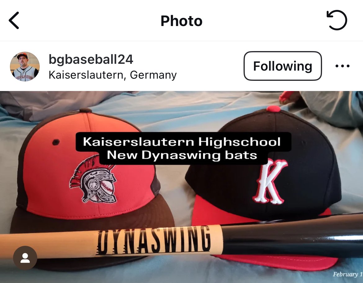 Dynaswing Training Bats have made it to Germany! Extremely excited to be working with Department of Denfense Kaiserslautern High School. We appreciate your service and are excited for you to start training with Dynaswing!