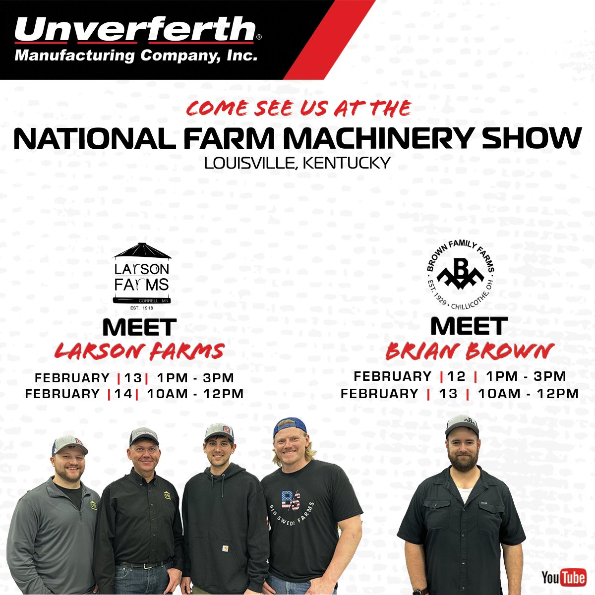 ⏳The countdown is on! One more day untill <a href="/BriansVideos/">BriansFarmingVideos</a> &amp; #LarsonFarms join us at our lot at the @NFMS, booth #7001.   

Brian Brown: Feb. 12 from 1-3PM &amp; Feb. 13 from 10AM-12PM 
Larson Farms: Feb. 13 from 1-3PM &amp; Feb 14 from 10AM-12PM