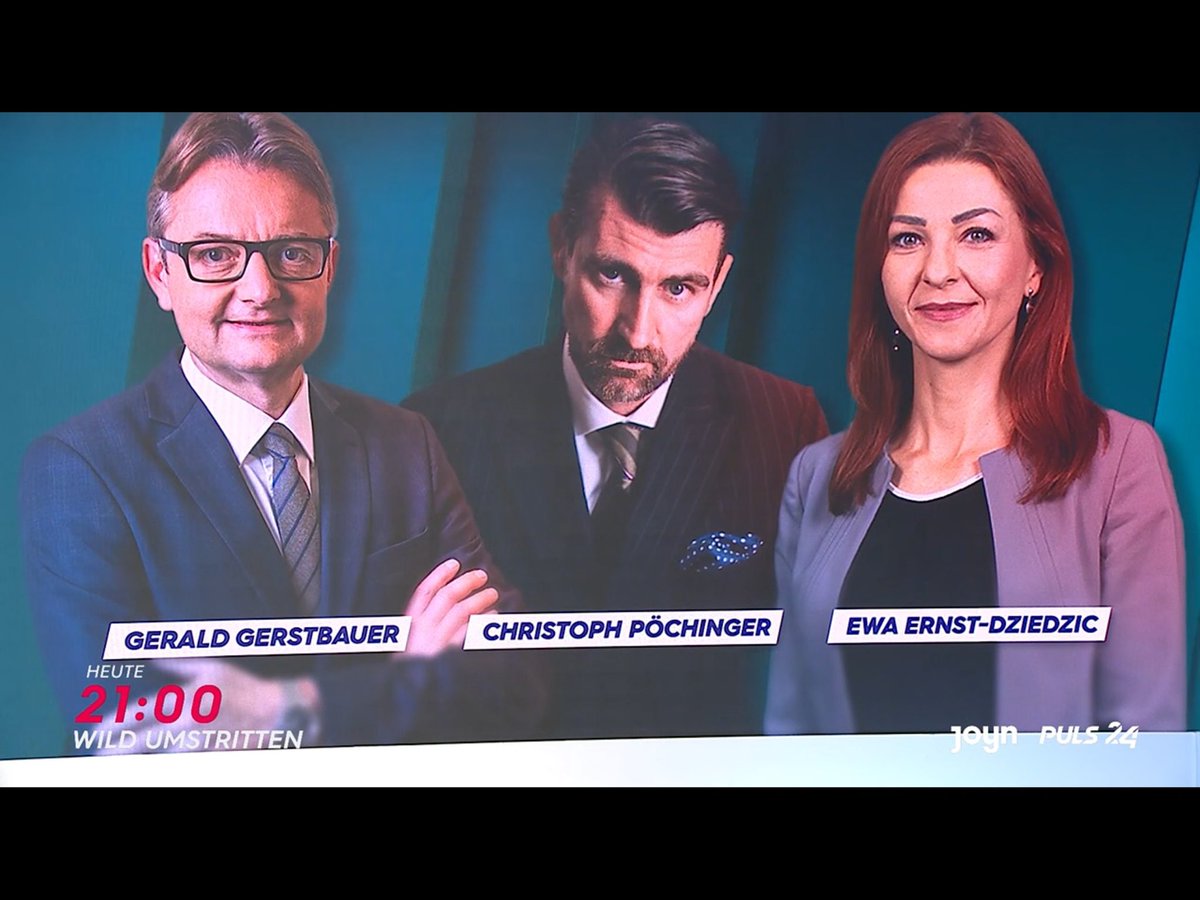Heute bei Puls24 und #joyn um 21:00h mit Ewa Ernst-Dziedzic und Peter Sichrovsky  und Werner Sejka, Anchorman Puls24 werden wir live die Regierungsverhandlungen diskutieren.  #gerstbauerstrategic #wildumstritten #puls24 #gerstbauerstrategic