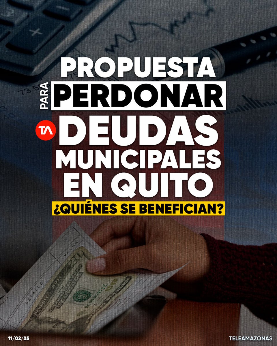 #ATENCIÓN | Alcalde de Quito propone perdonar deudas municipales. ¿Quiénes podrían beneficiarse? ow.ly/JCfE50UXSyG