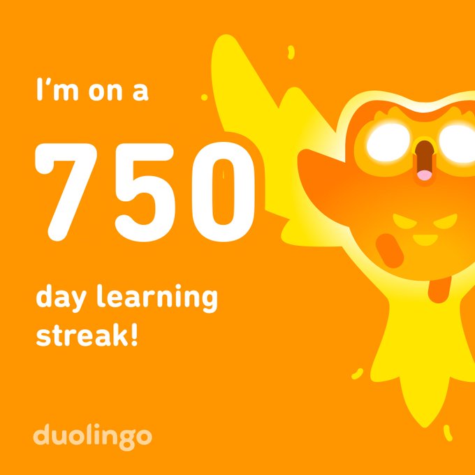 2 pic. Flexing on the timeline because the bird is finally dead and I’m free @duolingo https://t.co/