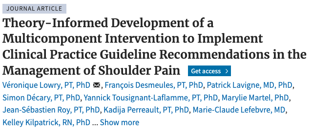 PTJournal's tweet image. Anyone interested in implementing clinical practice guidelines in their clinic or health system has a lot to learn from this qualitative work: 

academic.oup.com/ptj/article-ab…
#ImplementationScience