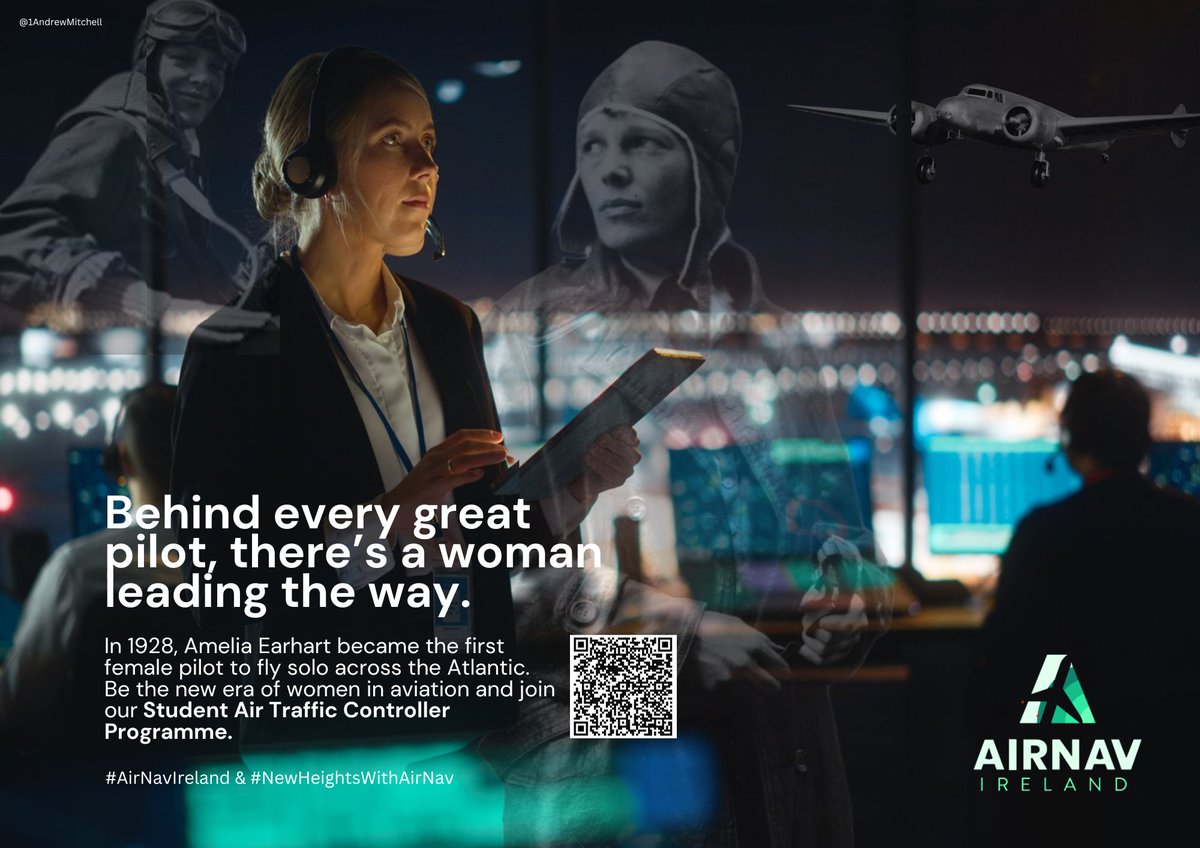 Behind every great pilot... be the new era.
Encourage young women to apply for the Student Air Traffic Controller Programme at <a href="/AirNav_Ireland/">AirNav Ireland</a>
#AirNavIreland #NewHeightsWithAirNav
<a href="/OneMinuteBriefs/">One Minute Briefs ⏱️</a>