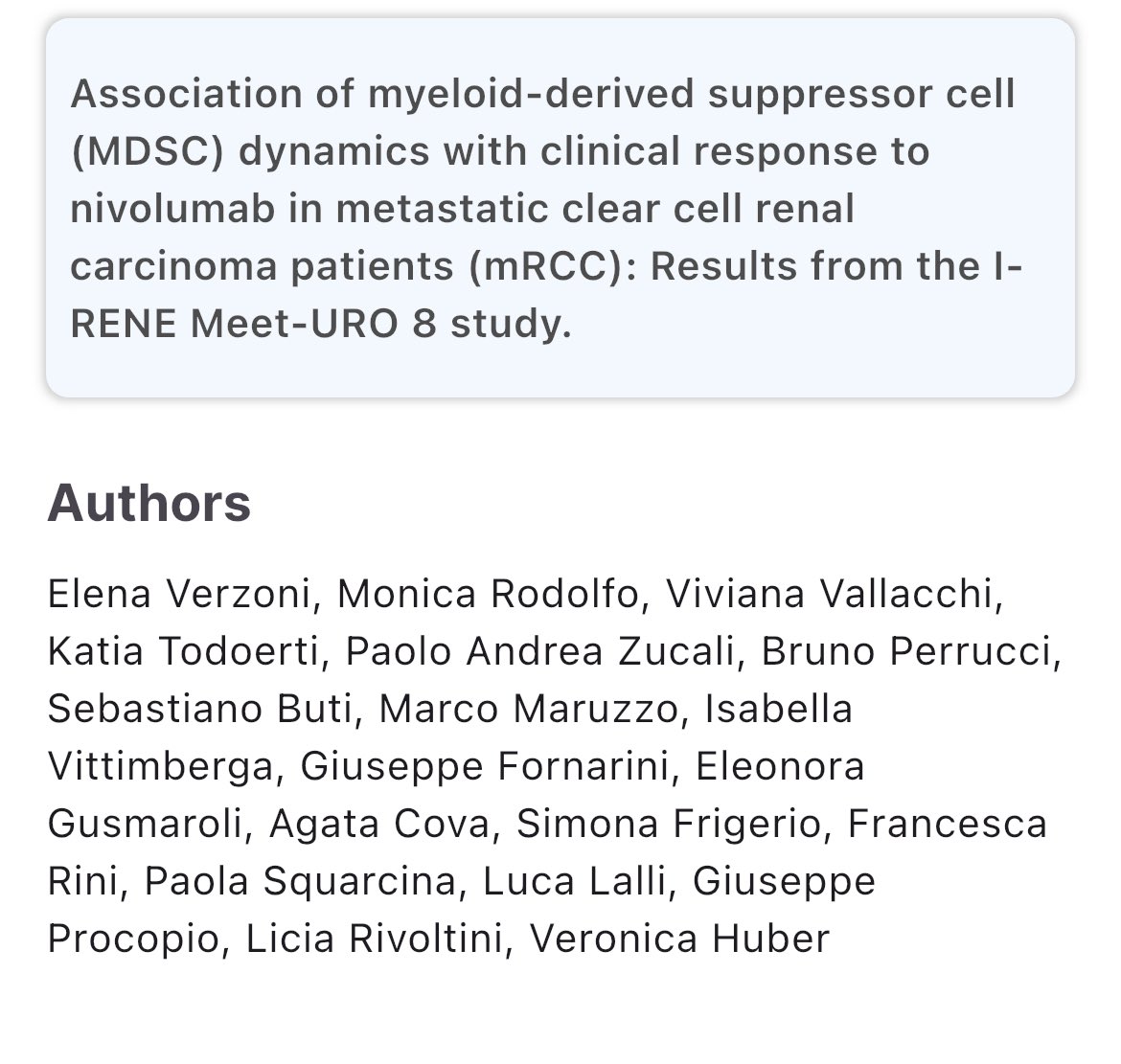 We’re excited to announce that Meet-URO will be presenting the following poster at the upcoming #ASCOGU2025 in San Francisco. Don’t miss the chance to explore new insight in #RCC <a href="/elena_verzoni/">Elena Verzoni</a> <a href="/meeturoIT/">Meet-URO</a> Davide Bimbatti