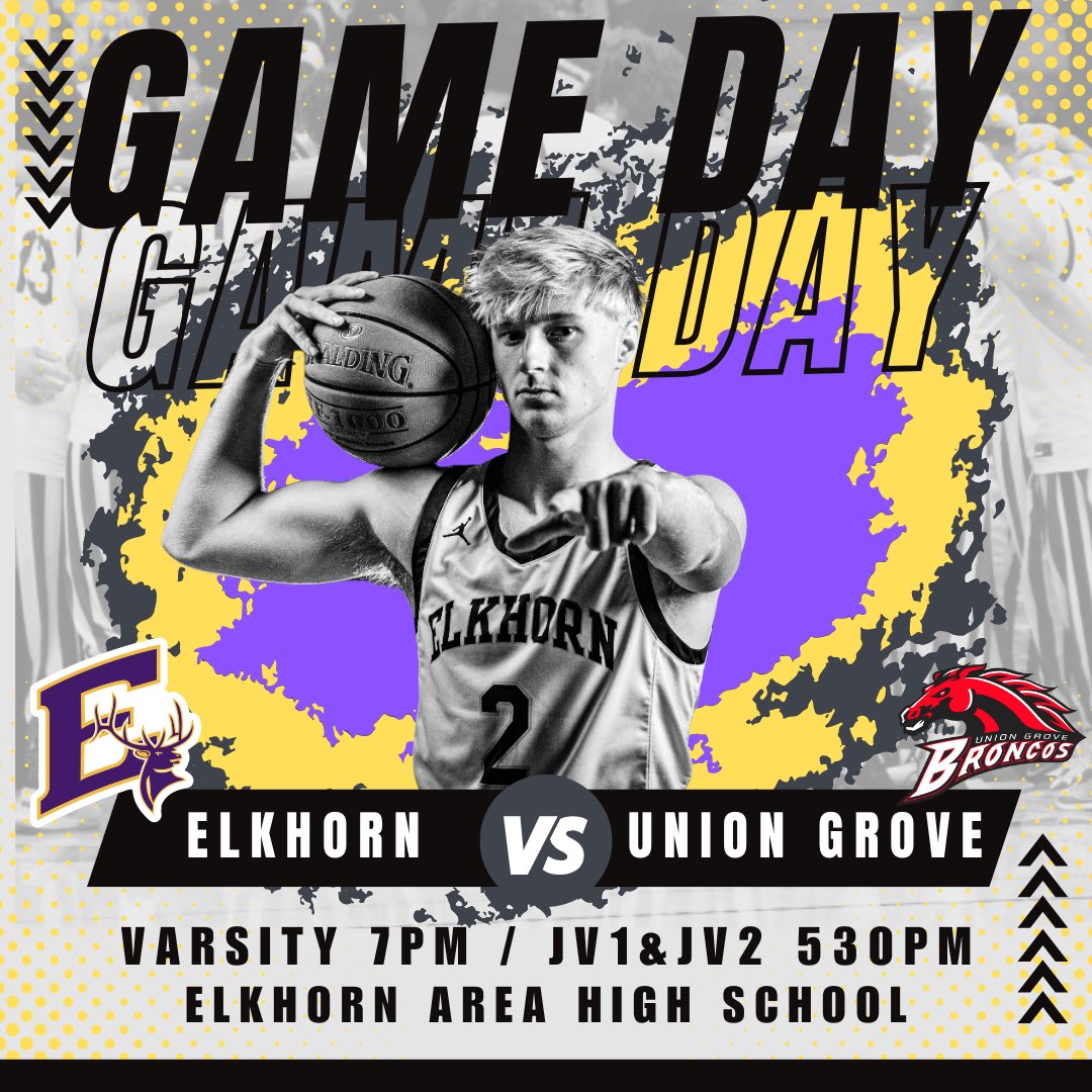 Home tonight!

📍 Elkhorn Area High School
🆚 Union Grove
⏰ 7:00 PM
🎥 youtube.com/@eahsyoutube90…

Play hard, play smart, play together!

GO ELKS! 🟣🟡