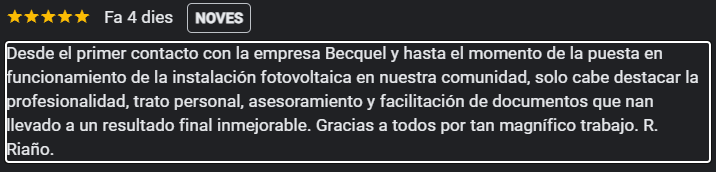 No sabeu el que pot arribar a costar legalitzar i deixar funcionant una instal·lació fotovoltaica col·lectiva.

Uns mesos després el president de la comunitat ens ha comentat el següent:

🫡🫡