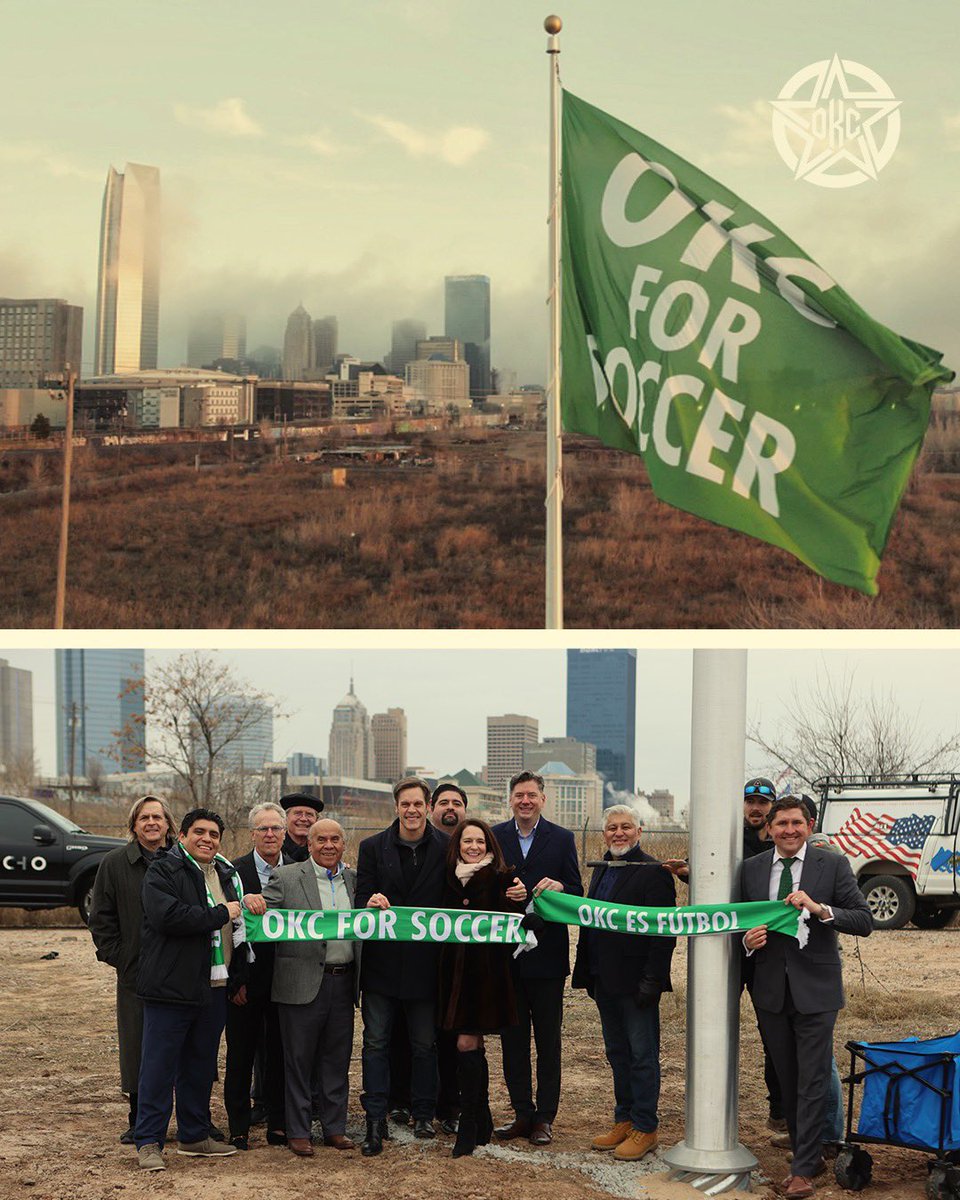 This spot marks the future home of pro soccer in OKC. 🏳️

This is where soccer fans from all over our city and region will come to support their team. 📣

A team for ALL of OKC.🙌

This will be their home.🏟️