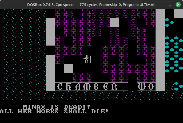 jucarave's tweet image. Just finished Ultima 2 @RichardGarriott Minax is finally dead and the timeline has been restored. I enjoyed the idea of the game, but I do preffer Ultima I at this point. Onto Ultima III-D