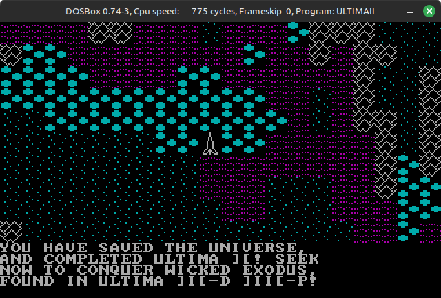 jucarave's tweet image. Just finished Ultima 2 @RichardGarriott Minax is finally dead and the timeline has been restored. I enjoyed the idea of the game, but I do preffer Ultima I at this point. Onto Ultima III-D