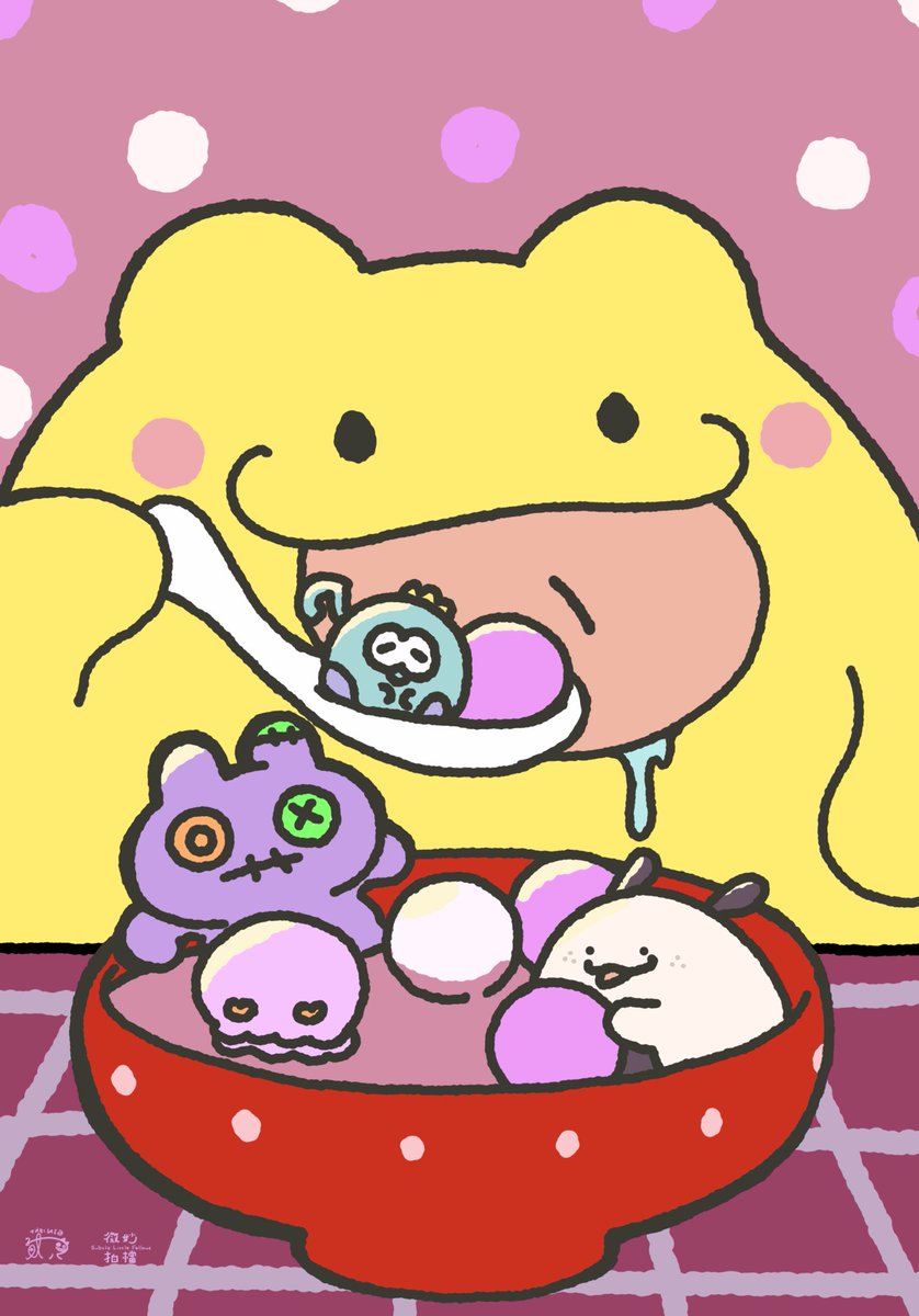 616161night's tweet photo. 大舌貓：「元宵節快樂噠喵！」

#微妙拍檔 #SubtleLittleFellows https://t.co/GVjabvL2h2