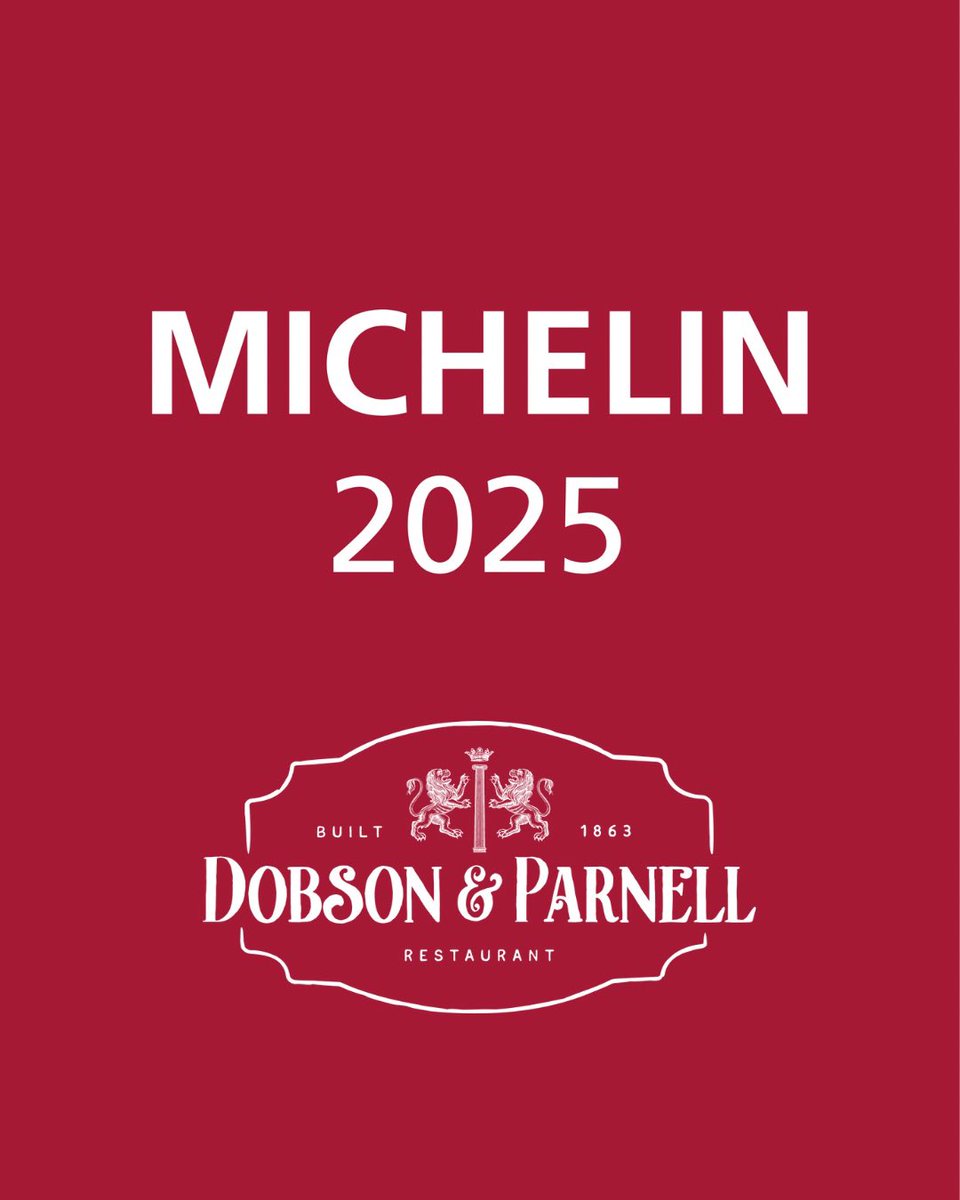 Dobson and Parnell (@dobsonparnell) on Twitter photo We’re absolutely thrilled to be featured in the <a href="/MichelinGuideUK/">The MICHELIN Guide</a> again for 2025! 🥂🍴
A huge congratulations to all the incredible hospitality gems in the North East, our region truly shines! 👏🏽
A massive thank-you to our amazing team and our wonderful guests.🫶 We’re absolutely thrilled to be featured in the <a href="/MichelinGuideUK/">The MICHELIN Guide</a> again for 2025! 🥂🍴
A huge congratulations to all the incredible hospitality gems in the North East, our region truly shines! 👏🏽
A massive thank-you to our amazing team and our wonderful guests.🫶