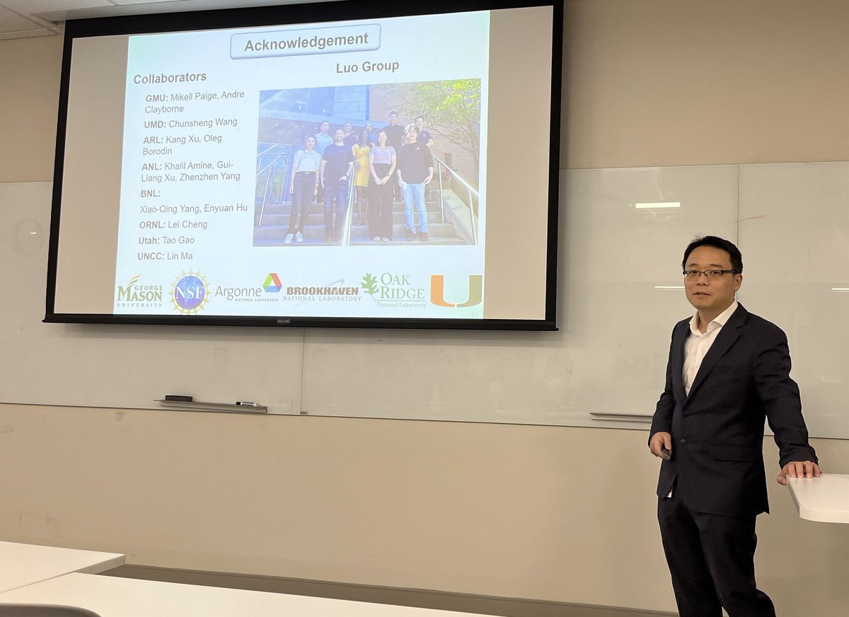 University of Miami Chemistry (@univmiami_chem) on Twitter photo We enjoyed hosting Prof <a href="/ChaoLuo6/">Advanced Battery Research Group at U</a> from the <a href="/univmiami/">University of Miami</a> Dept of Chem, Environ & Materials Engineering last week for a seminar. We appreciated hearing about his latest research in organic electrode materials for next generational #batteries! <a href="/umiamiengineer/">University of Miami College of Engineering</a> <a href="/UMCAS/">UM Arts&Sciences</a> #Collaboration We enjoyed hosting Prof <a href="/ChaoLuo6/">Advanced Battery Research Group at U</a> from the <a href="/univmiami/">University of Miami</a> Dept of Chem, Environ & Materials Engineering last week for a seminar. We appreciated hearing about his latest research in organic electrode materials for next generational #batteries! <a href="/umiamiengineer/">University of Miami College of Engineering</a> <a href="/UMCAS/">UM Arts&Sciences</a> #Collaboration