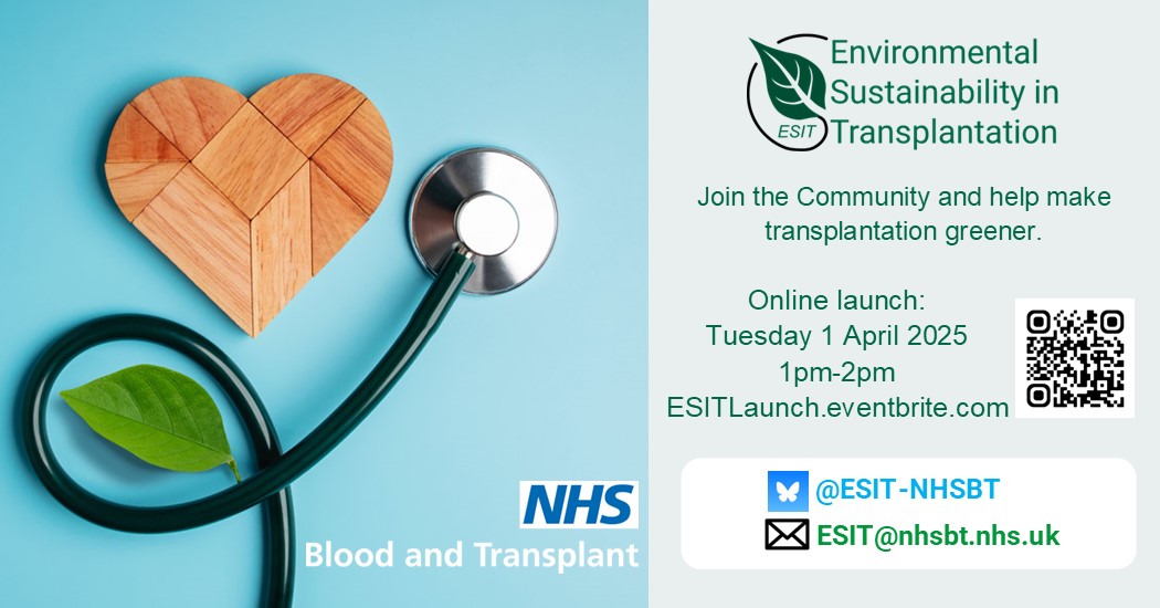 The climate emergency faces all health services. With our high levels of activity, the transplant community can contribute to delivering an environmentally sustainable clinical practice .

Join ESIT's official launch on 1 April. Register for your place now!