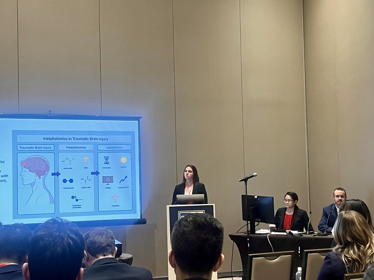 Great job Estelle Brugere on your talk on Metabolites Trends after TBI #ASC2025