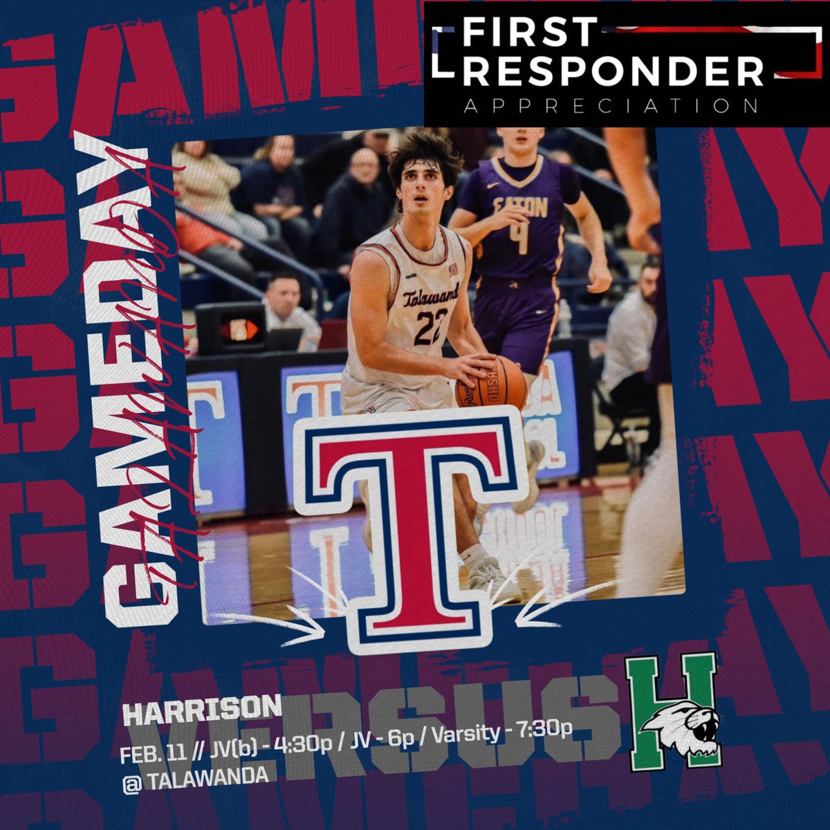 Talawanda Athletic Dept. (@ths_brave) on Twitter photo π <a href="/TalawandaBBall/">Talawanda Boys Basketball</a> hosts Harrison in an <a href="/swocsports/">SWOC Sports</a> matchup!
Itβs First Responders Appreciation Night! All First Responders get FREE admission, special recognition between the 1st & 2nd quarters, and complimentary refreshments at halftime! πΊπΈ
<a href="/THSBoosters/">Talawanda Boosters</a> <a href="/THSTheTribe/">The Tribe</a> π <a href="/TalawandaBBall/">Talawanda Boys Basketball</a> hosts Harrison in an <a href="/swocsports/">SWOC Sports</a> matchup!
Itβs First Responders Appreciation Night! All First Responders get FREE admission, special recognition between the 1st & 2nd quarters, and complimentary refreshments at halftime! πΊπΈ
<a href="/THSBoosters/">Talawanda Boosters</a> <a href="/THSTheTribe/">The Tribe</a>