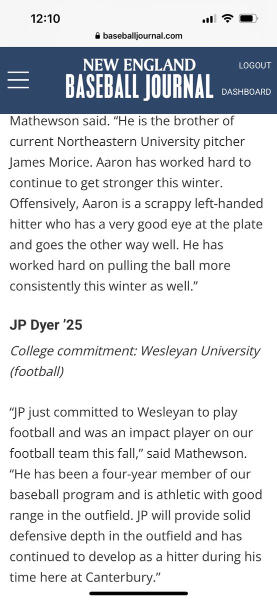 Canterbury Baseball tweet media