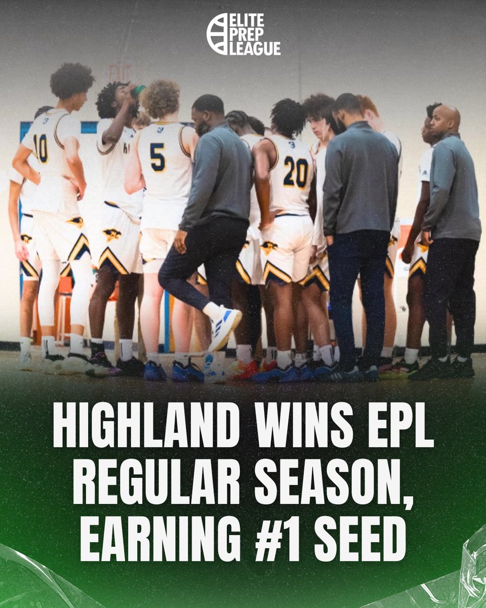 The Highland School has captured the EPL Regular Season Title at 8-1. 

They have earned the #1 seed in the conference tournament February 18-21. 

The Hawks are currently ranked nationally in multiple publications.
