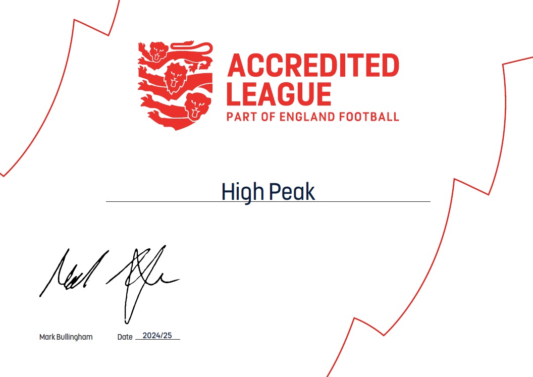 highpeakjfl's tweet photo. 🎉We’re proud to announce that the High Peak Junior Football League has once again been certified as an Accredited League by @EnglandFootball!

Thank you to all our players, coaches, volunteers, and supporters who make our league the beating heart of grassroots football! 

#HPJFL https://t.co/PDEOtaA6Wj