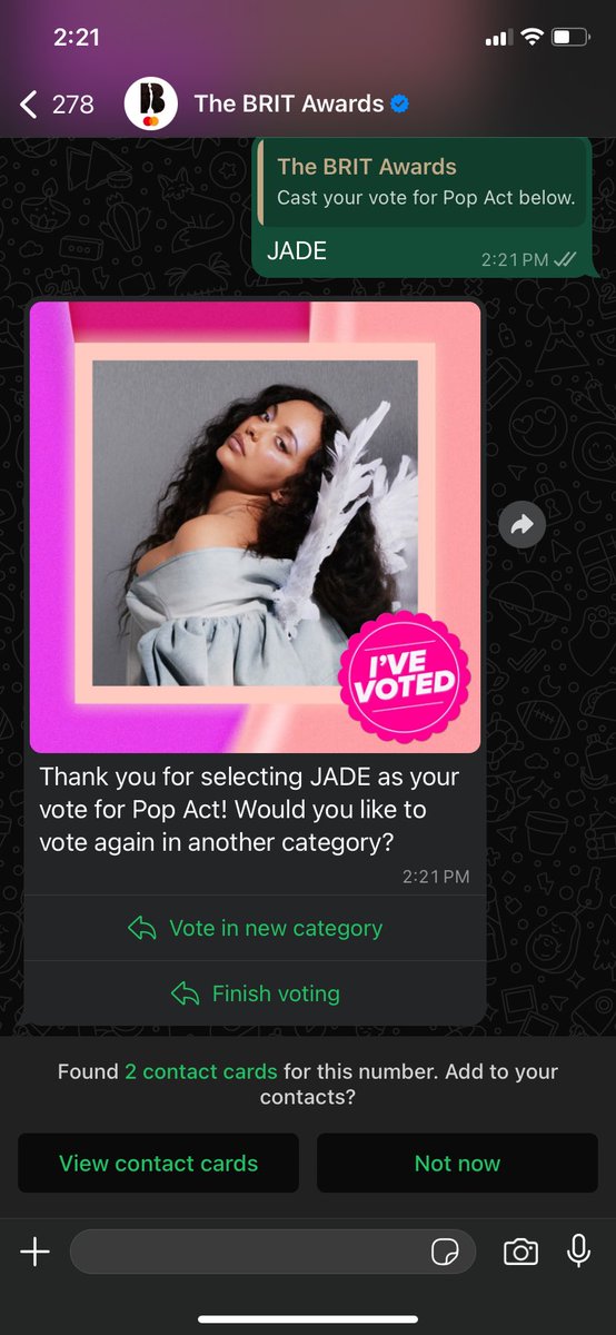 thirlwalerrie's tweet photo. vote vote vote @jadethirlwall https://t.co/g2VGisS8Tw https://t.co/NQwmKjCRwA